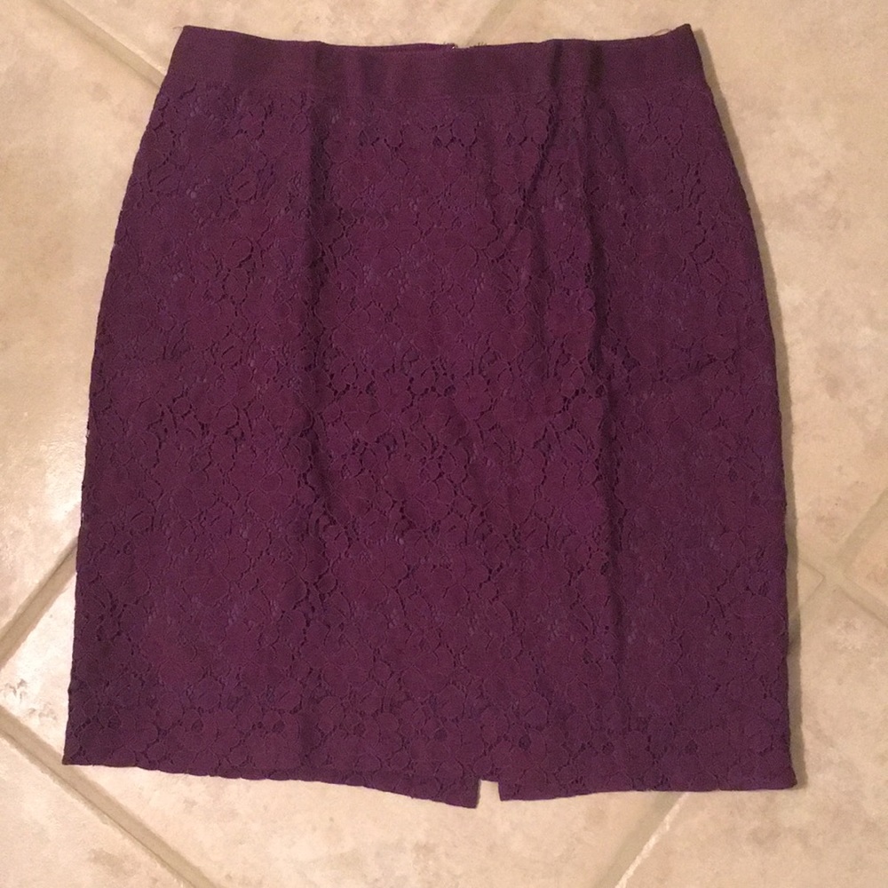J. Crew Lace Pencil Skirt